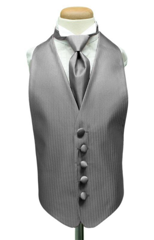 Herringbone Kids Tuxedo Vest 2